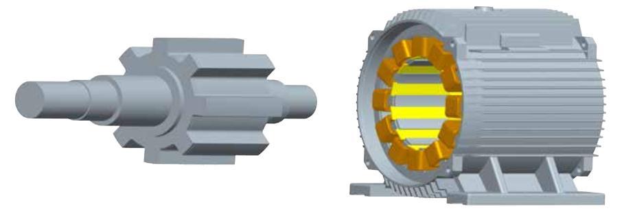 SRM rotor and stator construction